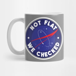 NASA Not flat we checked Mug